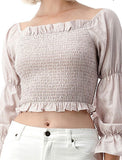 Brick Ivory Smock Crop Top