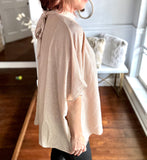 Champagne Glittery Cape Top